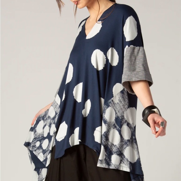 NEW Alembika Lily Top Mixed print Navy XS - Picture 2 of 12